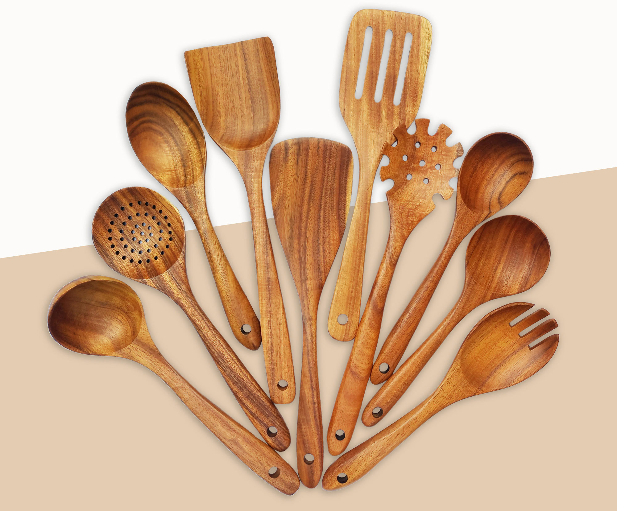 teak wooden utensils